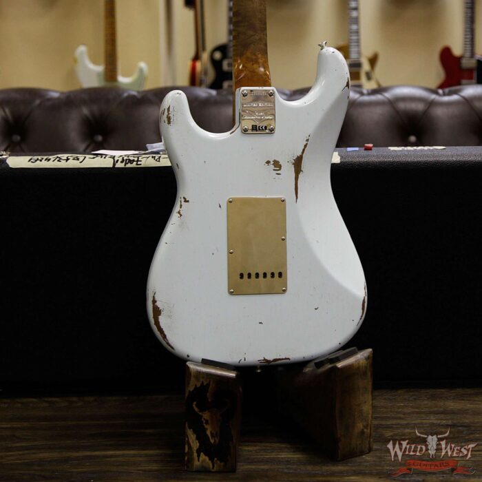 Fender Custom Shop 30th Anniversary LTD 1960 Stratocaster Relic Roasted Birdseye Neck Rosewood Board Faded Sonic Blue - Image 14