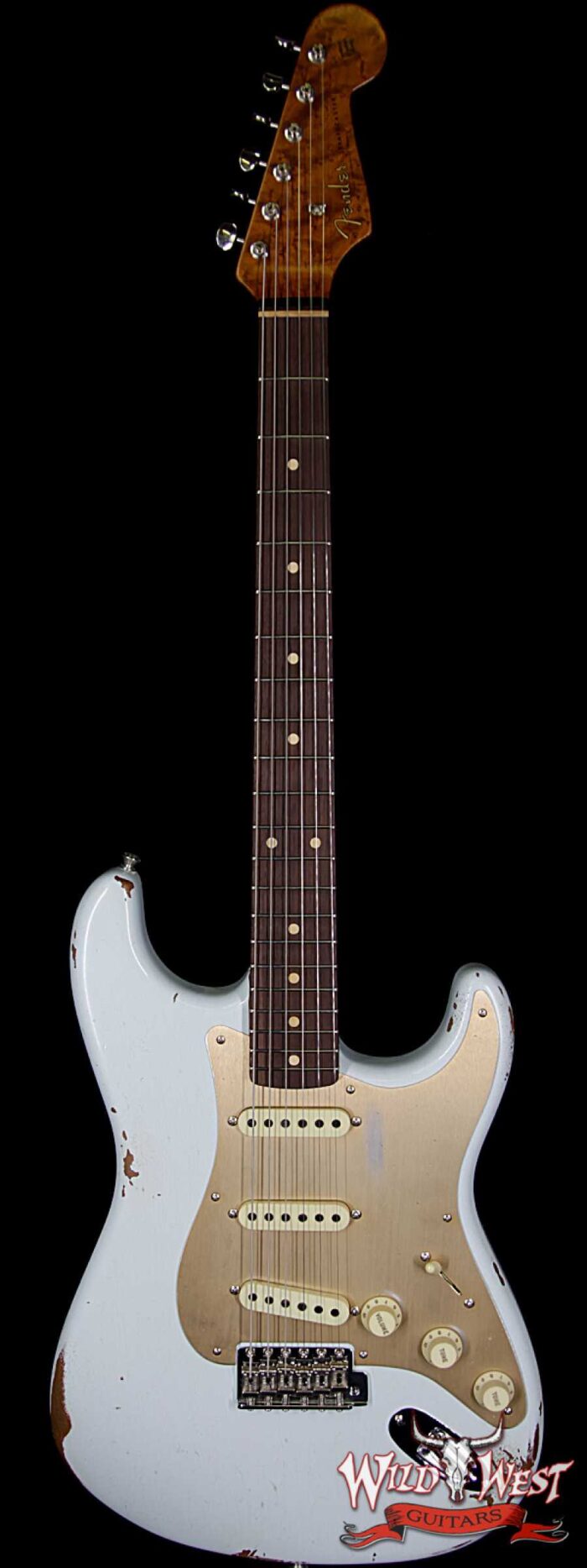Fender Custom Shop 30th Anniversary LTD 1960 Stratocaster Relic Roasted Birdseye Neck Rosewood Board Faded Sonic Blue - Image 1