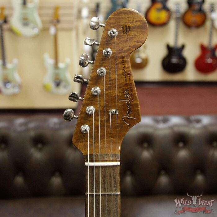 Fender Custom Shop 30th Anniversary LTD Roasted 1960 Stratocaster Relic Birdseye Neck Rosewood Board Aged Graffiti Yellow - Image 10