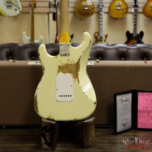 Fender Custom Shop 1961 Stratocaster Heavy Relic Slab Rosewood Fingerboard Vintage White - Image 15
