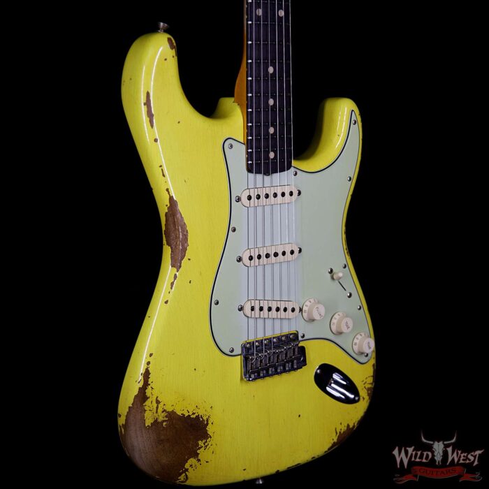 Fender Custom Shop 1961 Stratocaster Heavy Relic AAA Rosewood Fingerboard Graffiti Yellow - Image 4