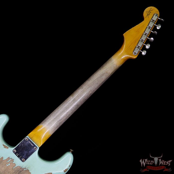 Fender Custom Shop 1961 Stratocaster Heavy Relic Slab Rosewood Fingerboard Surf Green - Image 13