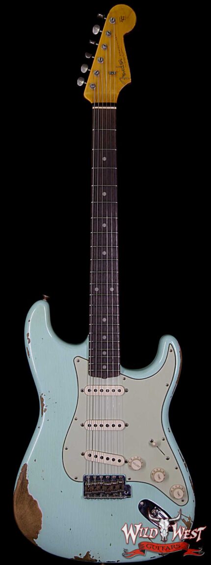 Fender Custom Shop 1961 Stratocaster Heavy Relic Slab Rosewood Fingerboard Surf Green