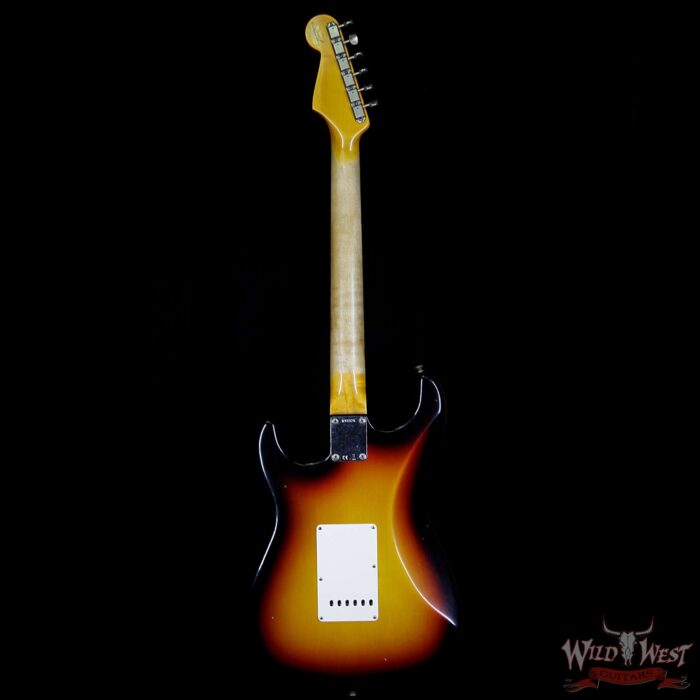 Fender Custom Shop 1961 Stratocaster Journeyman Relic with Dirty Neck Rosewood Fingerboard 3 Tone Sunburst - Image 6