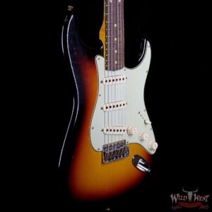 Fender Custom Shop 1961 Stratocaster Journeyman Relic with Dirty Neck Rosewood Fingerboard 3 Tone Sunburst - Image 4
