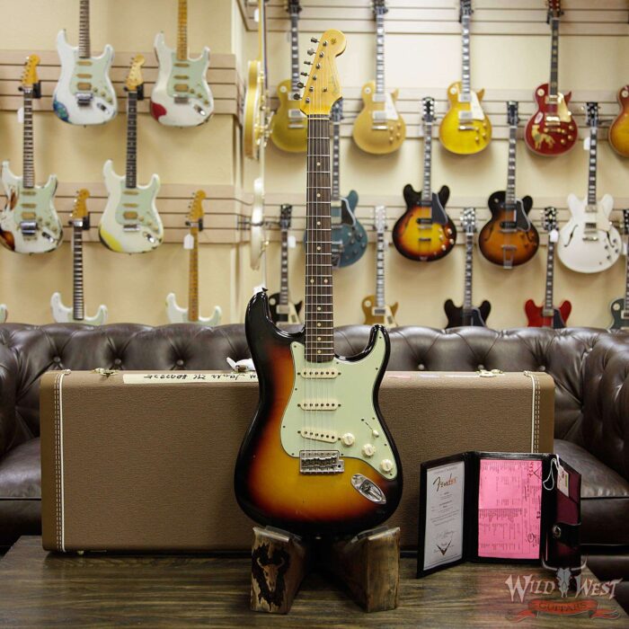 Fender Custom Shop 1961 Stratocaster Journeyman Relic with Dirty Neck Rosewood Fingerboard 3 Tone Sunburst - Image 12