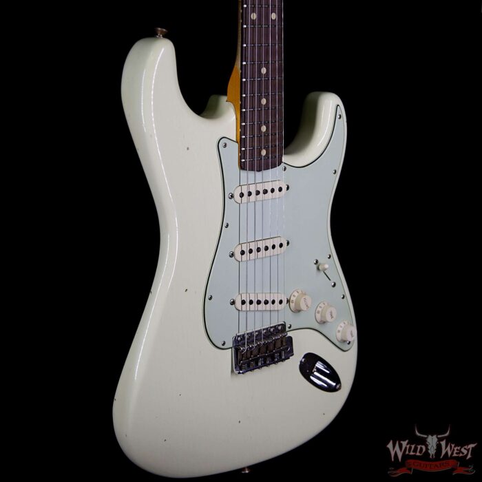 Fender Custom Shop 1961 Stratocaster Journeyman Relic with Dirty Neck Slab Rosewood Board Vintage White - Image 5
