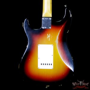 2018 Fender Custom Shop 1961 Stratocaster Relic Rosewood Slab Fingerboard 3 Tone Sunburst - Image 7