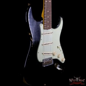 Fender Custom Shop 1961 Stratocaster Journeyman Relic with Dirty Neck Slab Rosewood Fingerboard Black - Image 3