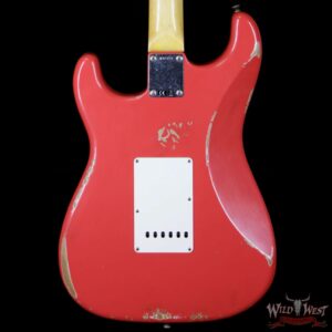 2018 Fender Custom Shop 1961 Stratocaster Relic Rosewood Slab Fingerboard Fiesta Red - Image 7
