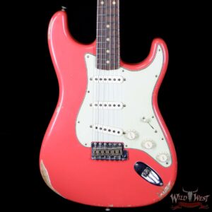 2018 Fender Custom Shop 1961 Stratocaster Relic Rosewood Slab Fingerboard Fiesta Red - Image 3