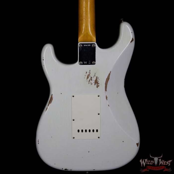 Fender Custom Shop 1961 Stratocaster Relic Rosewood Fingerboard Olympic White - Image 7