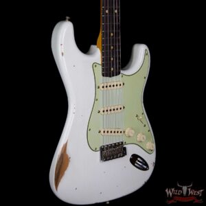 Fender Custom Shop 1961 Stratocaster Relic Rosewood Fingerboard Olympic White - Image 4