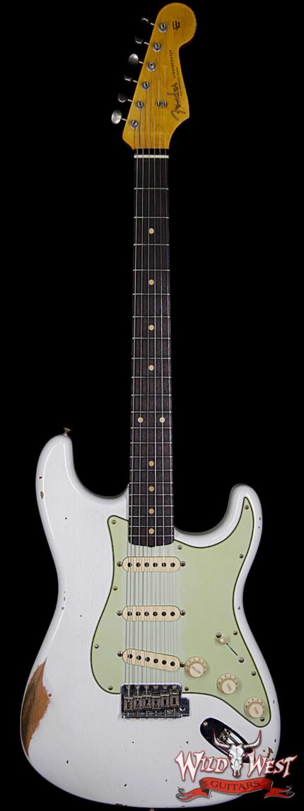 Fender Custom Shop 1961 Stratocaster Relic Rosewood Fingerboard Olympic White