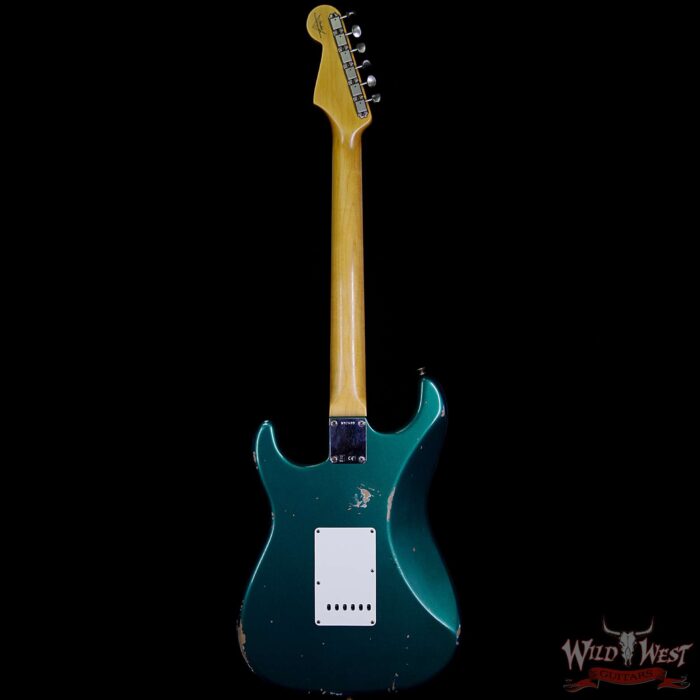 Fender Custom Shop 1961 Stratocaster Relic Slab Rosewood Fingerboard British Racing Green - Image 6