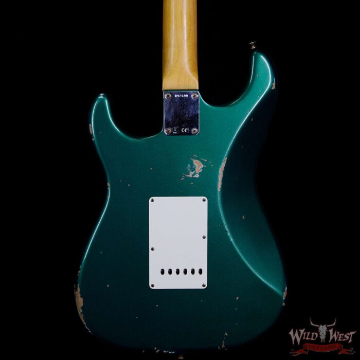 Fender Custom Shop 1961 Stratocaster Relic Slab Rosewood Fingerboard British Racing Green - Image 7