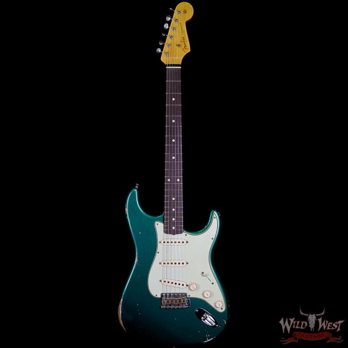 Fender Custom Shop 1961 Stratocaster Relic Slab Rosewood Fingerboard British Racing Green - Image 5