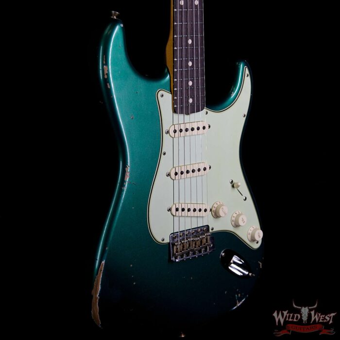Fender Custom Shop 1961 Stratocaster Relic Slab Rosewood Fingerboard British Racing Green - Image 4