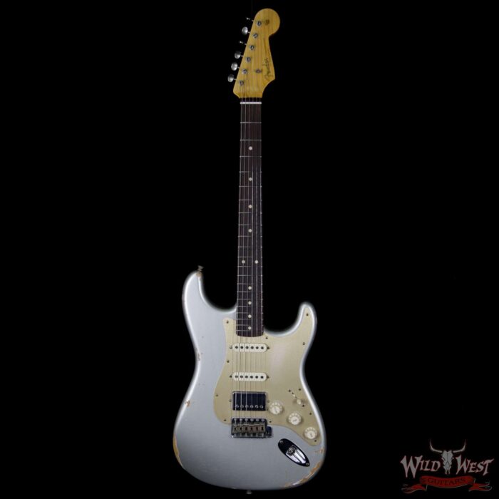 Fender Custom Shop 1962 Stratocaster HSS EVH Pickup Relic Rosewood Fingerboard Inca Silver - Image 5