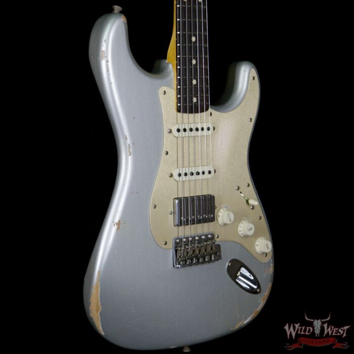 Fender Custom Shop 1962 Stratocaster HSS EVH Pickup Relic Rosewood Fingerboard Inca Silver - Image 4