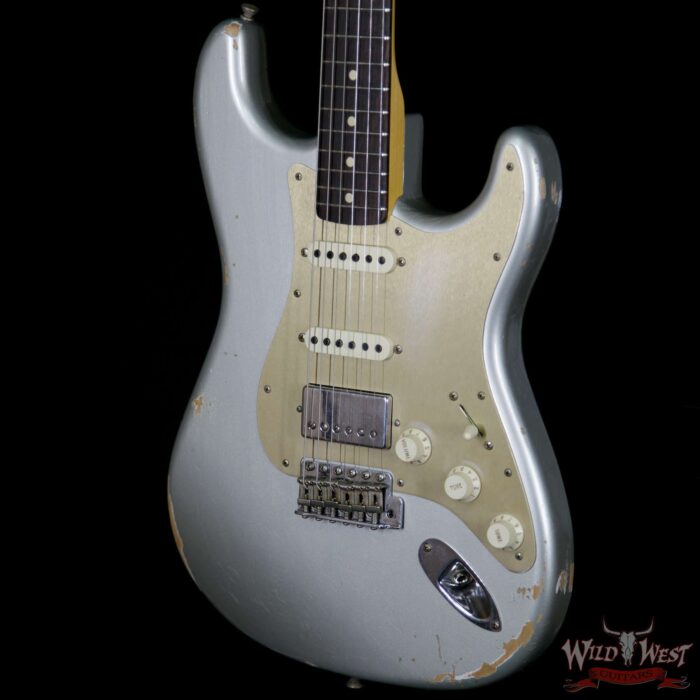Fender Custom Shop 1962 Stratocaster HSS EVH Pickup Relic Rosewood Fingerboard Inca Silver - Image 2