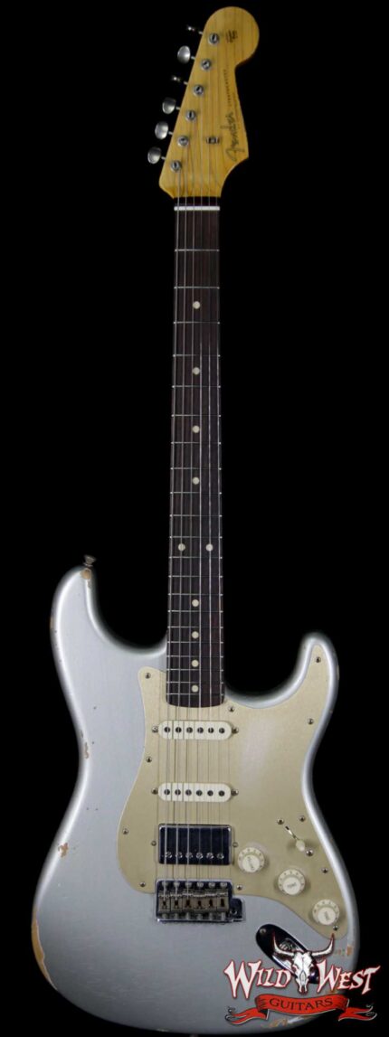 Fender Custom Shop 1962 Stratocaster HSS EVH Pickup Relic Rosewood Fingerboard Inca Silver