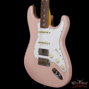 2018 Fender Custom Shop 1962 Stratocaster HSS EVH Pickup Relic Rosewood Fingerboard Shell Pink - Image 2