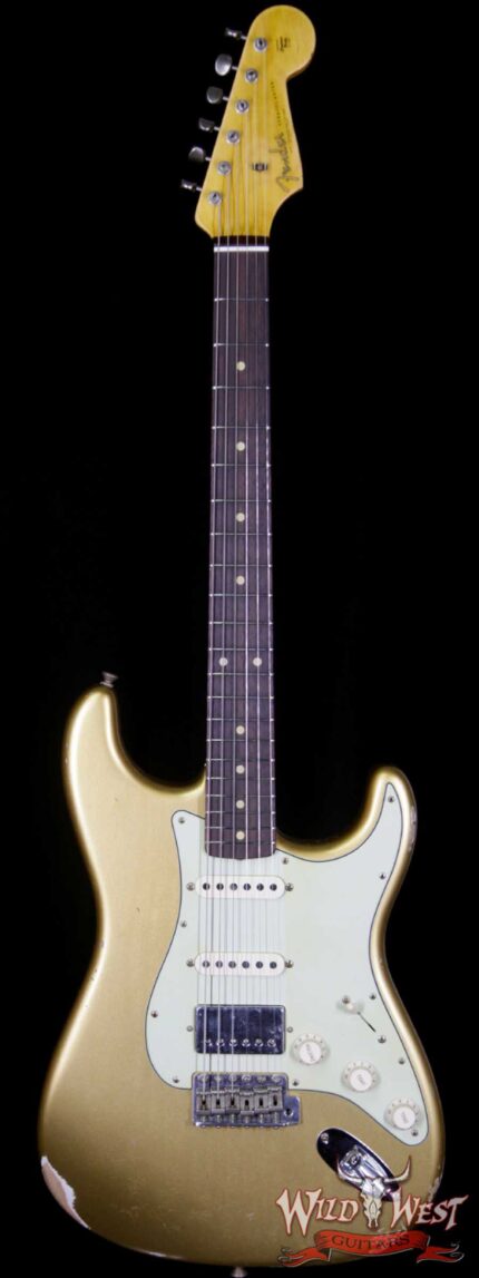 Fender Custom Shop 1962 Stratocaster HSS EVH Pickup Relic Rosewood Fingerboard Aztec Gold