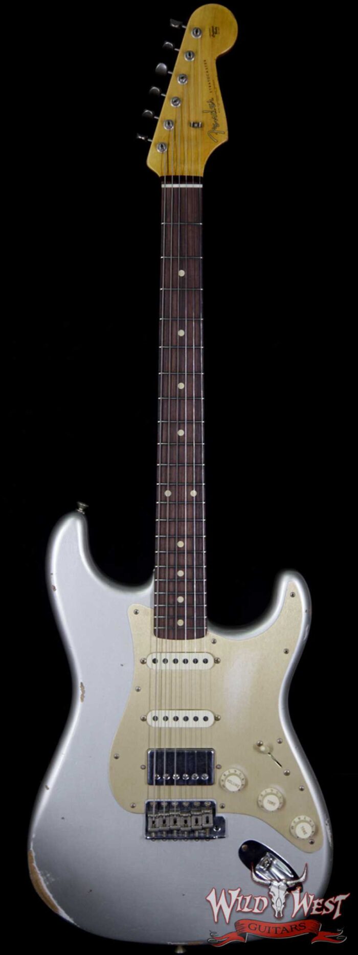Fender Custom Shop 1962 Stratocaster HSS EVH Pickup Relic Rosewood Fingerboard Inca Silver - Image 1