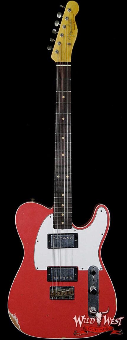 2018 Fender Custom Shop 1962 Telecaster Custom Relic HH EVH Pickups Fiesta Red