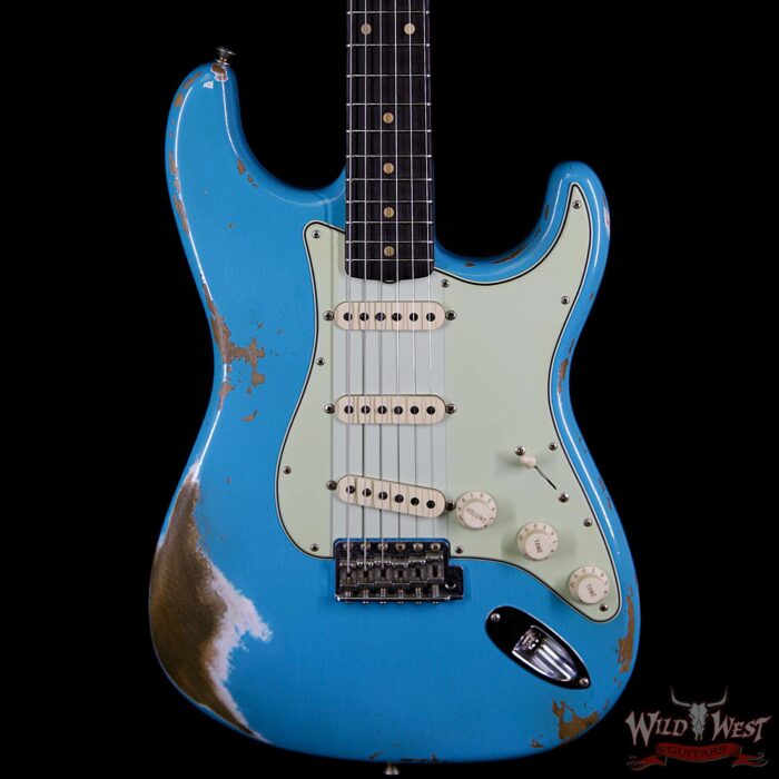 Fender 1963 Stratocaster Heavy Relic AAA Rosewood Fingerboard Taos Turquoise - Image 3