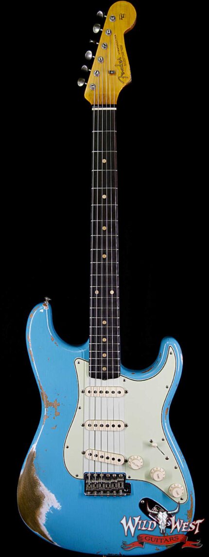 Fender 1963 Stratocaster Heavy Relic AAA Rosewood Fingerboard Taos Turquoise
