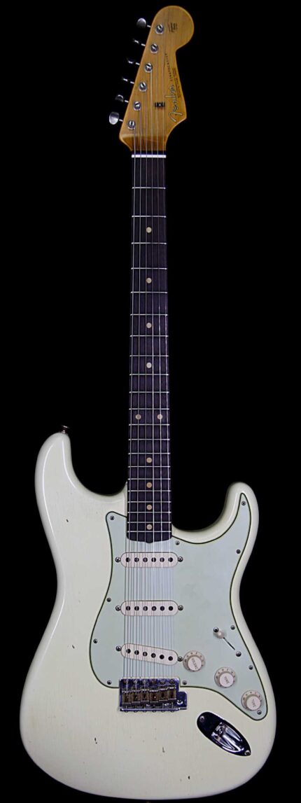 Fender Custom Shop 1963 Stratocaster Journeyman Relic with Dirty Neck Rosewood Board Vintage White