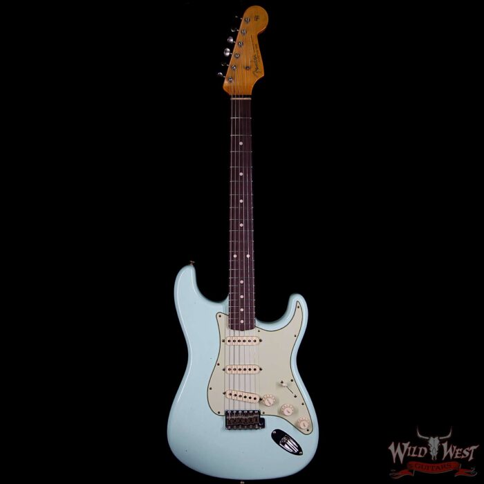 Fender Custom Shop 1963 Stratocaster Journeyman Relic with Dirty Neck Rosewood Board Surf Green - Image 6