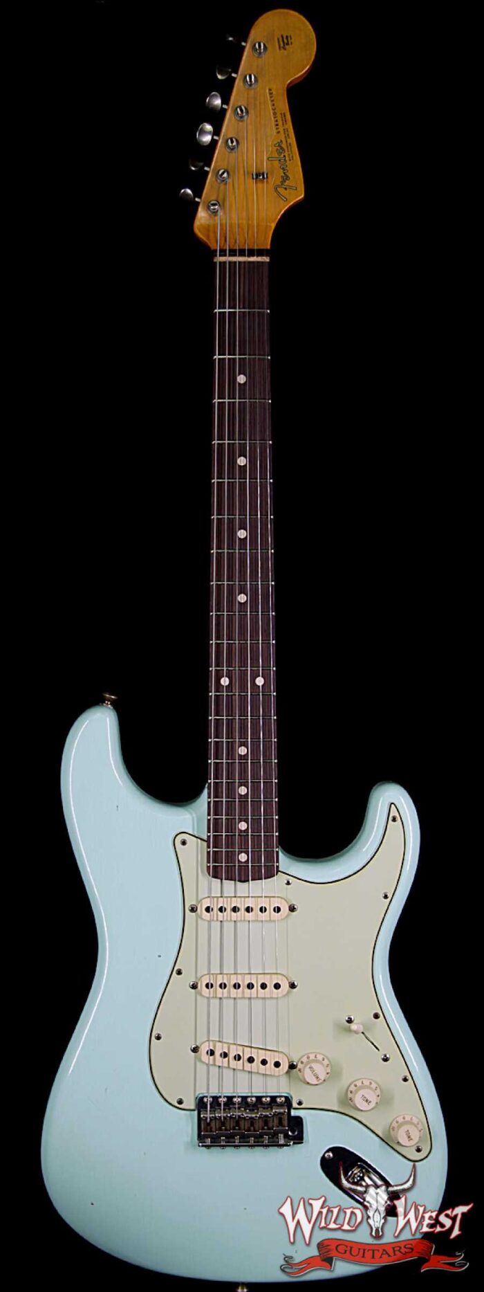 Fender Custom Shop 1963 Stratocaster Journeyman Relic with Dirty Neck Rosewood Board Surf Green - Image 1