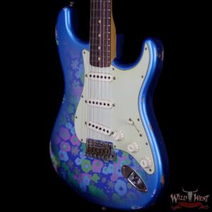 Fender Custom Shop 1963 Stratocaster Relic Rosewood Fingerboard Blue Flower - Image 2