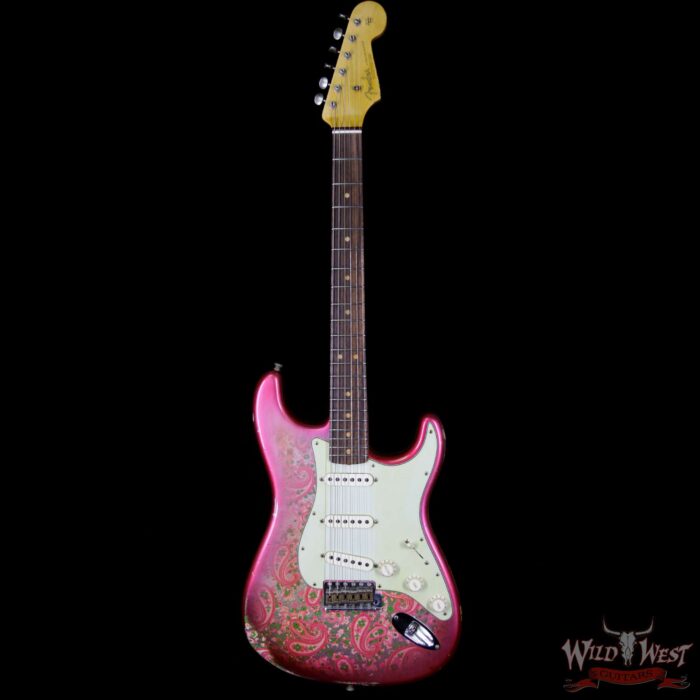 2018 Fender Custom Shop 1963 Stratocaster Relic Rosewood Fingerboard Pink Paisley - Image 5