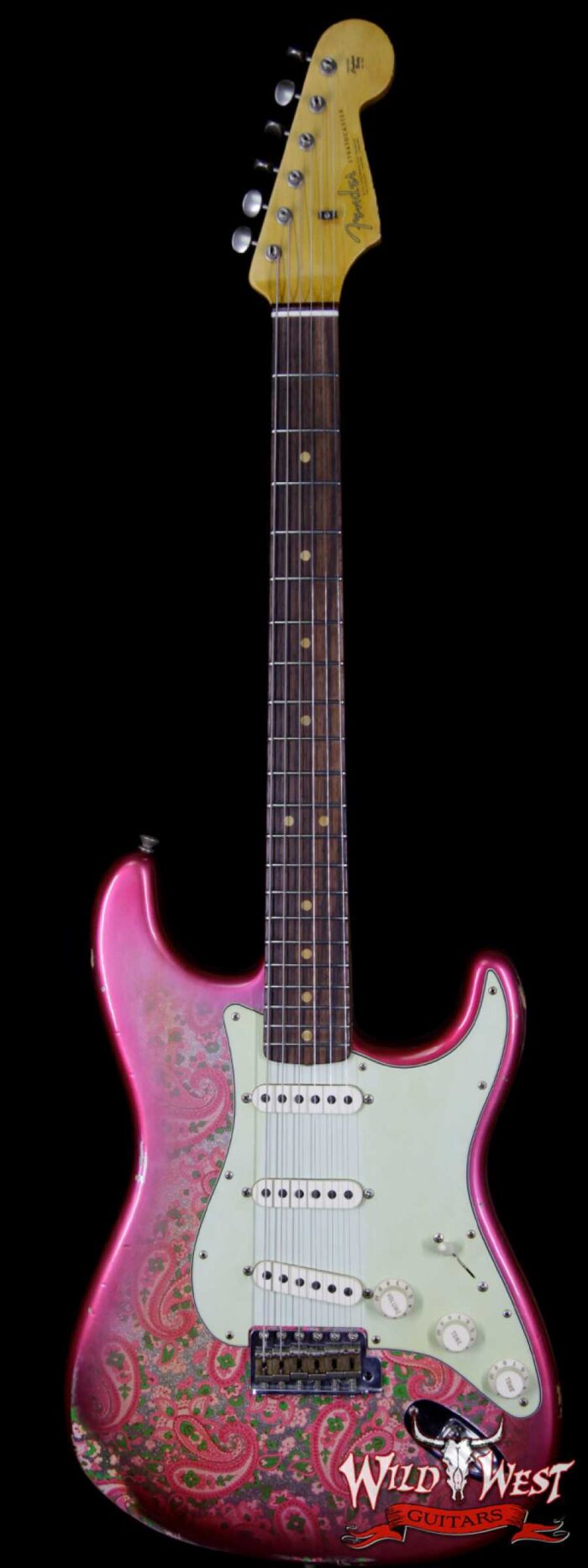 2018 Fender Custom Shop 1963 Stratocaster Relic Rosewood Fingerboard Pink Paisley - Image 1