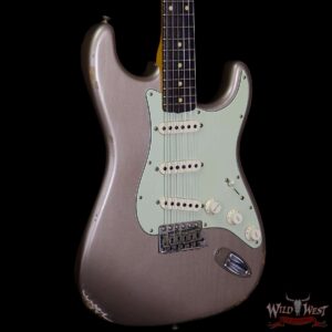 Fender Custom Shop 1963 Stratocaster Relic Rosewood Fingerboard Shoreline Gold - Image 4