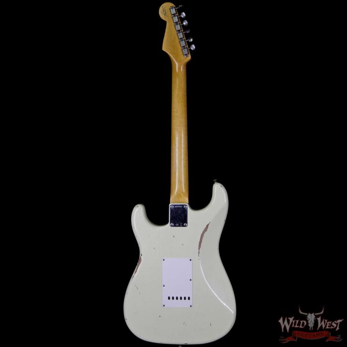 Fender Custom Shop 1963 Stratocaster Relic Rosewood Fingerboard Vintage White - Image 6