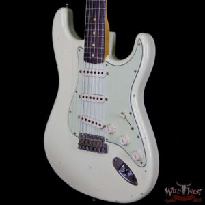 Fender Custom Shop 1963 Stratocaster Relic Rosewood Fingerboard Vintage White - Image 2