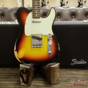 Fender Custom Shop 1963 Telecaster Heavy Relic Rosewood Fretboard 3 Tone Sunburst - Image 12