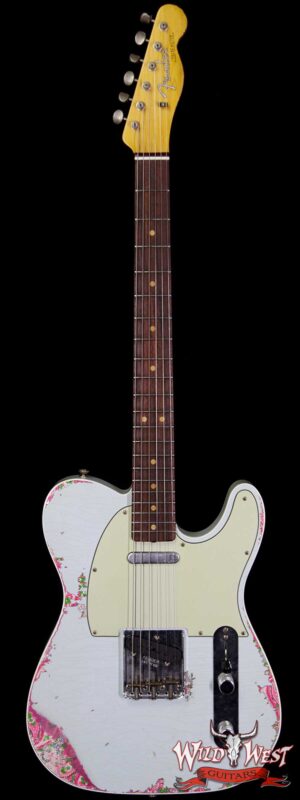 Fender Custom Shop 1963 Telecaster Heavy Relic Double Binding Rosewood Board Sonic Blue over Pink Paisley