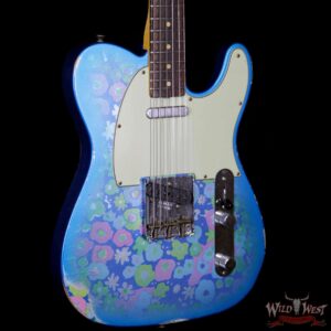 Fender Custom Shop 1963 Telecaster Relic Rosewood Fingerboard Blue Flower - Image 4