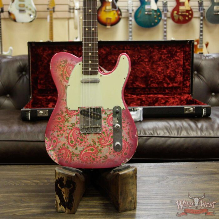 Fender Custom Shop 1963 Telecaster Relic Rosewood Fingerboard Pink Paisley - Image 12