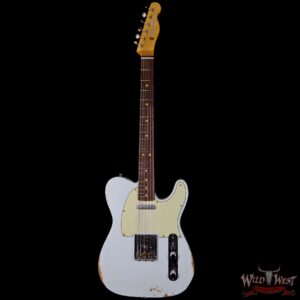 2018 Fender Custom Shop 1963 Telecaster Relic Rosewood Fingerboard Sonic Blue - Image 5