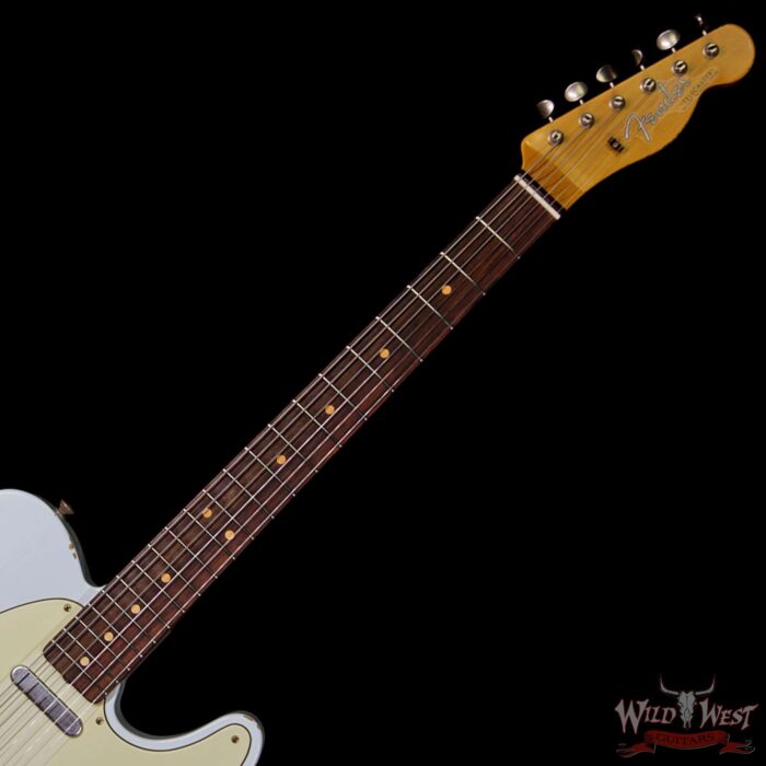 2018 Fender Custom Shop 1963 Telecaster Relic Rosewood Fingerboard Sonic Blue - Image 9