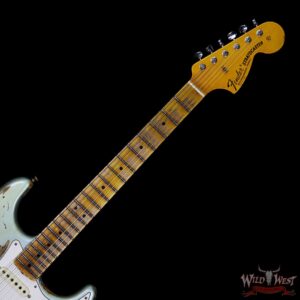 Fender Custom Shop Summer Event #37 Super Faded Aged 1968 Stratcaster HR Flame Neck Heavy Relic Lake Placid Blue - Image 8