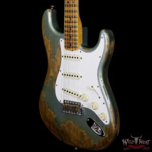 Fender Custom Shop Summer Event #37 Super Faded Aged 1968 Stratcaster HR Flame Neck Heavy Relic Lake Placid Blue - Image 2