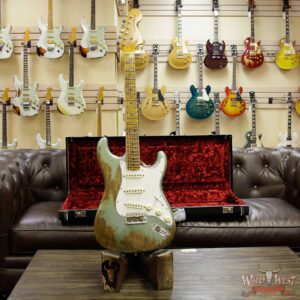 Fender Custom Shop Summer Event #37 Super Faded Aged 1968 Stratcaster HR Flame Neck Heavy Relic Lake Placid Blue - Image 11
